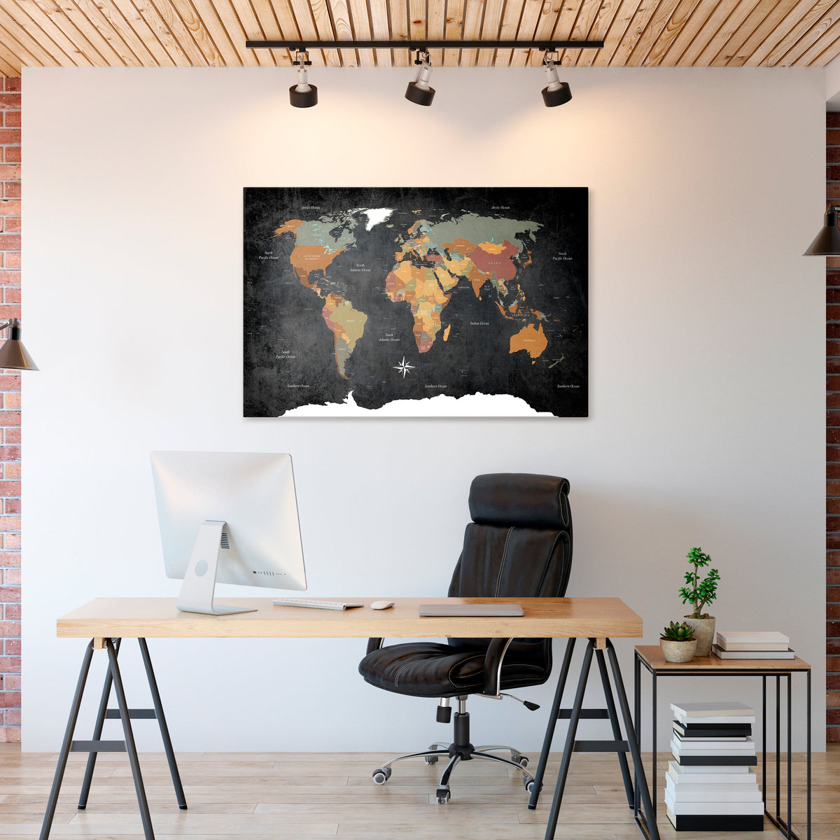NAVIGATING VIBRANT LANDS Stampa su tela orizzontale