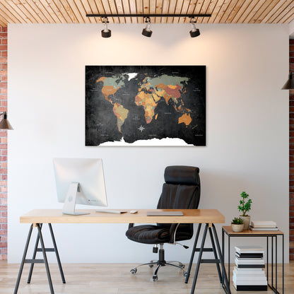 NAVIGATING VIBRANT LANDS Stampa su tela orizzontale