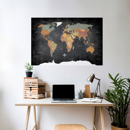 NAVIGANDO IN TERRE VIBRANTI Poster orizzontale staccabile e attaccabile