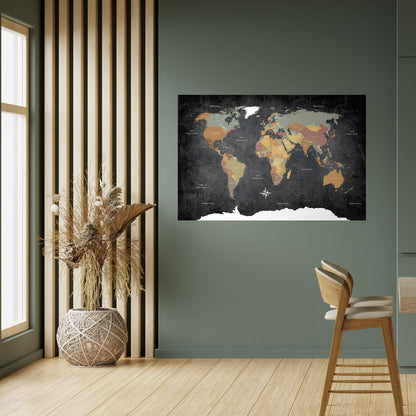 NAVIGANDO IN TERRE VIBRANTI Poster orizzontale staccabile e attaccabile