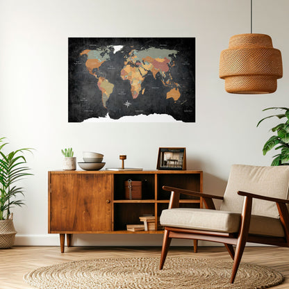 NAVIGANDO IN TERRE VIBRANTI Poster orizzontale staccabile e attaccabile