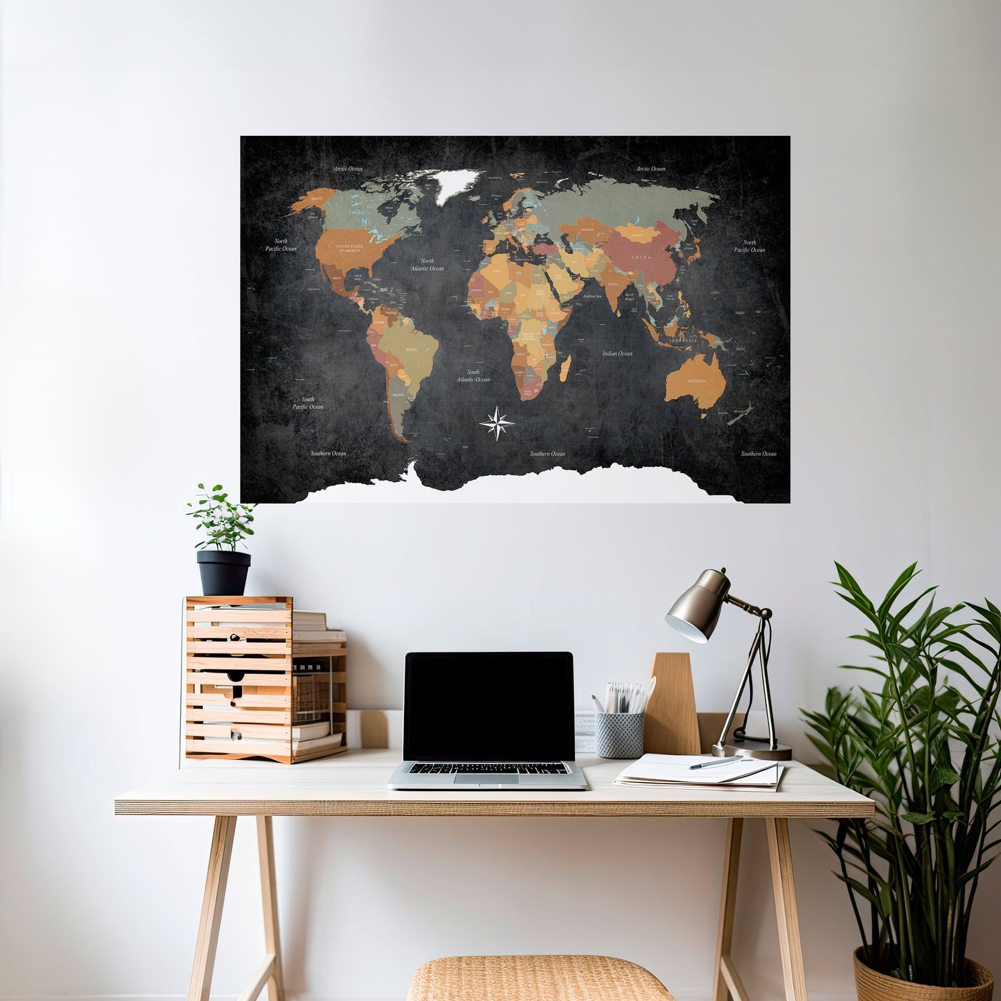 NAVIGANDO IN TERRE VIBRANTI Poster orizzontale staccabile e attaccabile