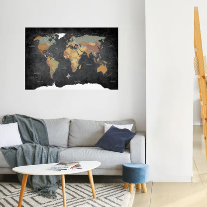 NAVIGANDO IN TERRE VIBRANTI Poster orizzontale staccabile e attaccabile