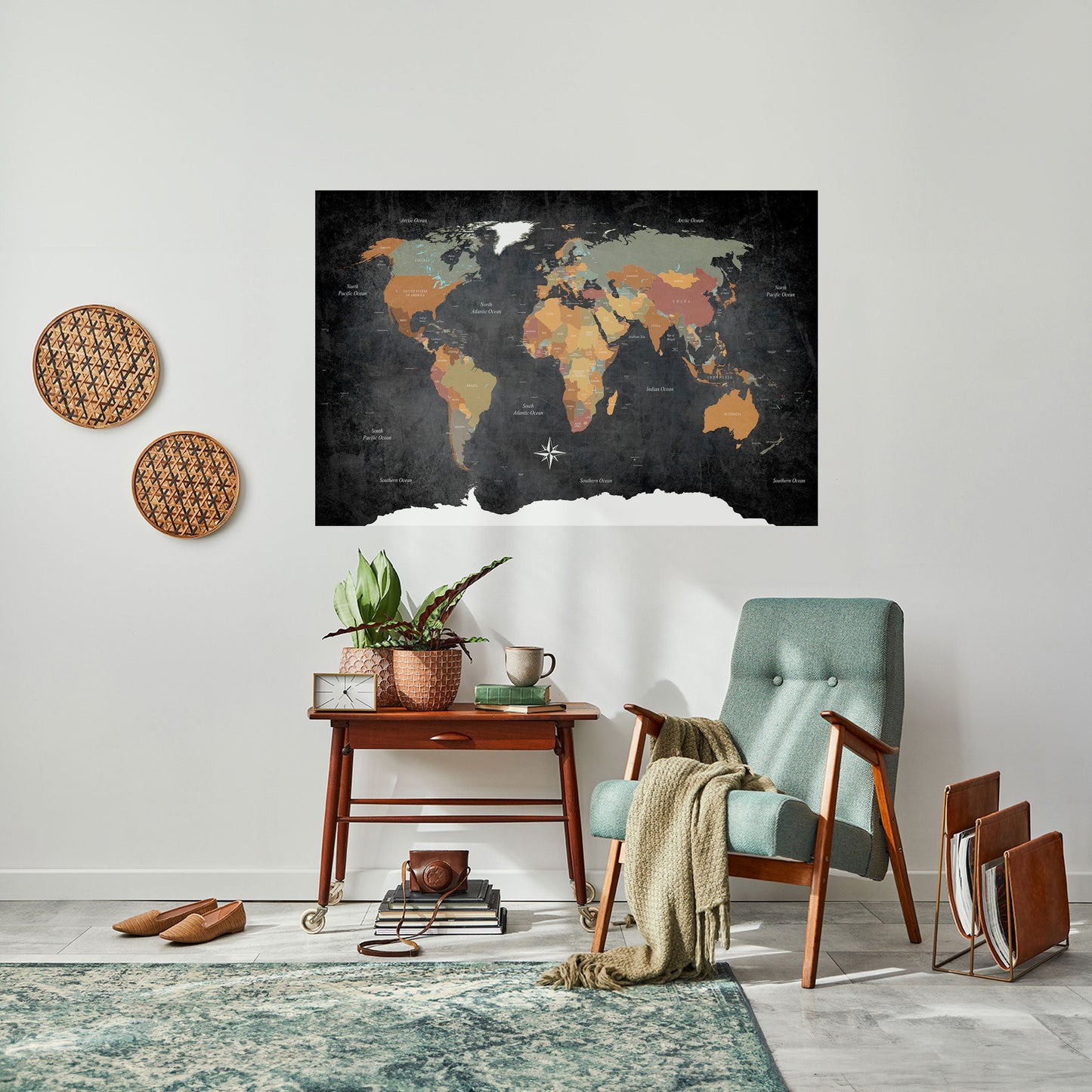 NAVIGANDO IN TERRE VIBRANTI Poster orizzontale staccabile e attaccabile
