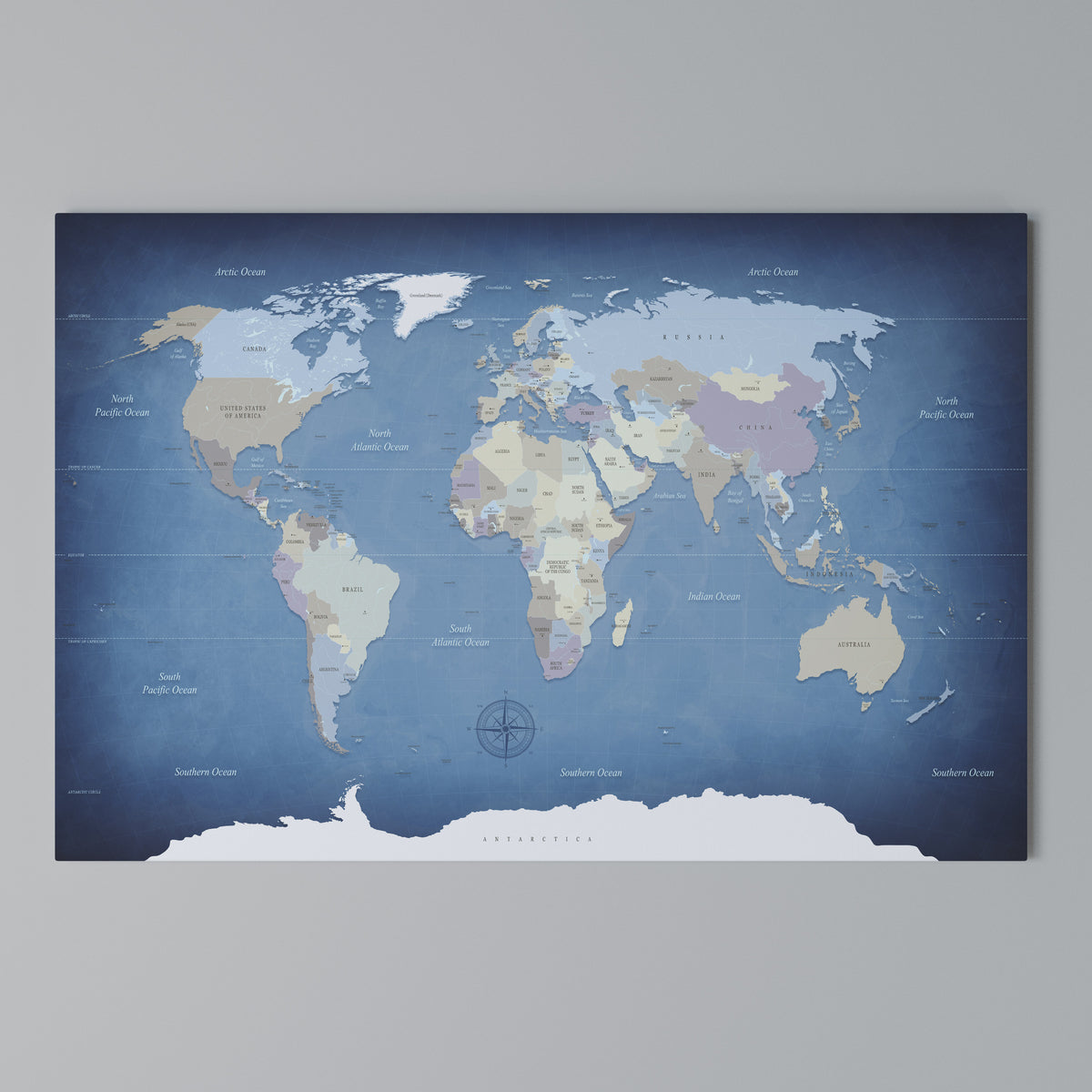 MAPS OF INSPIRATION Horizontal Canvas Print