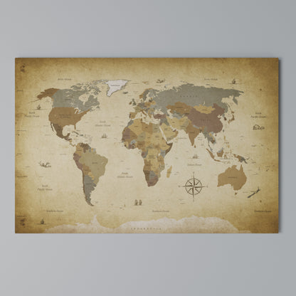 MYSTICAL MAP ODYSSEY Stampa su tela orizzontale