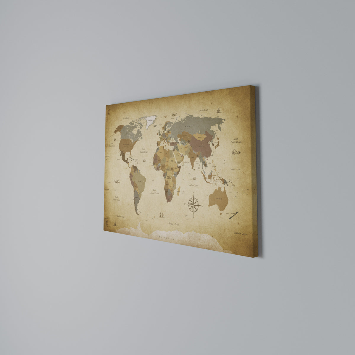 MYSTICAL MAP ODYSSEY Stampa su tela orizzontale
