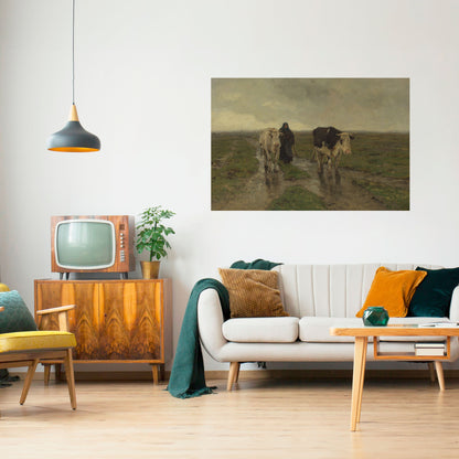 RIFLESSI PIOVOSI Poster orizzontale staccabile e attaccabile