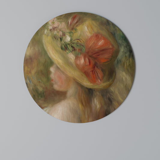HAT OF PETALS Round Wall Art