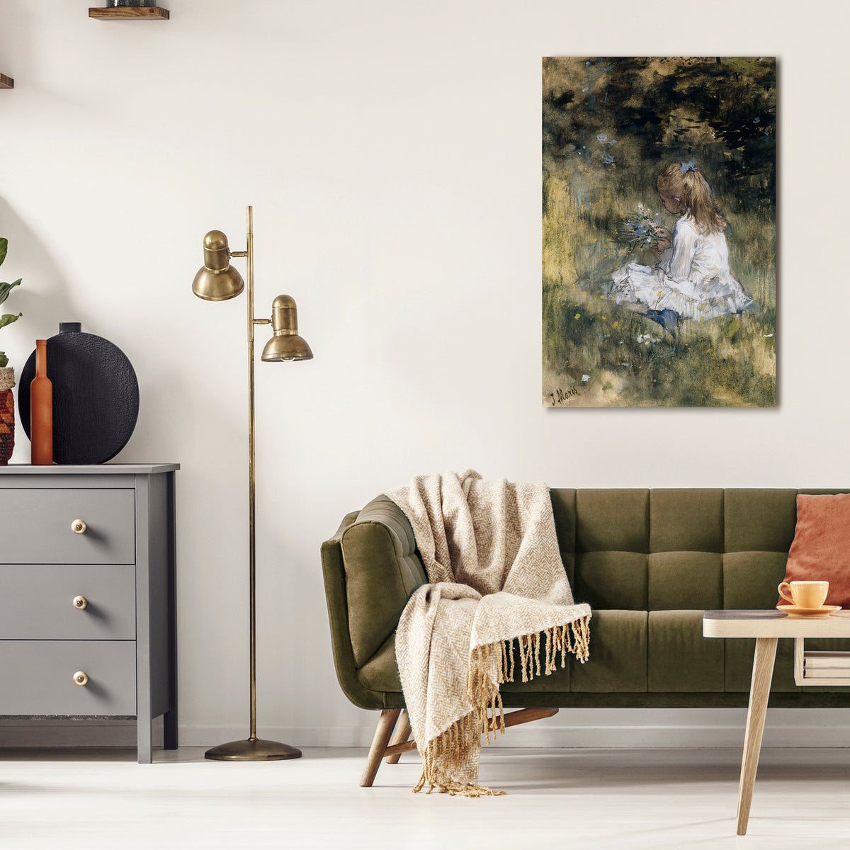 GATHERING SERENITY Vertical Canvas Print