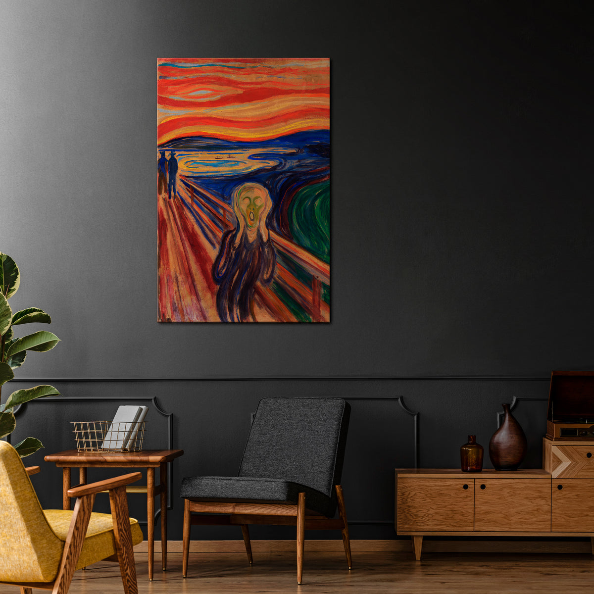 THE SCREAM Stampa su tela verticale