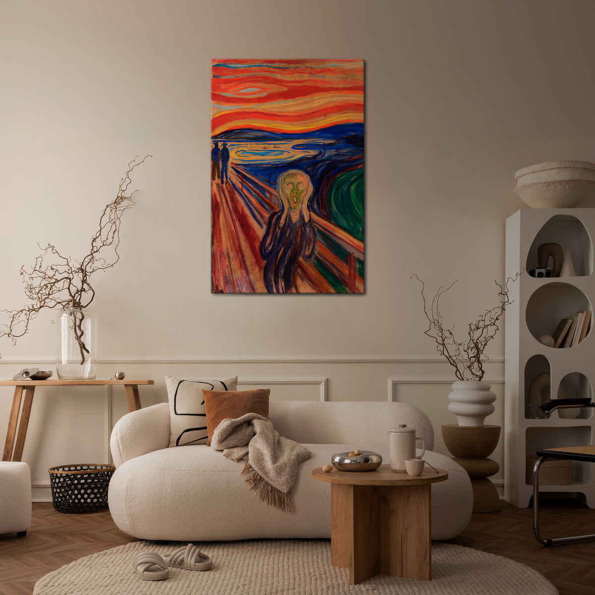 THE SCREAM Stampa su tela verticale