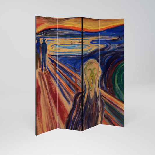 Divisorio decorativo per ambienti a 4 pannelli THE SCREAM