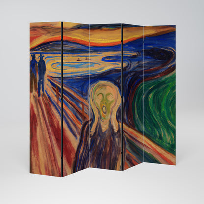 Divisorio decorativo per ambienti a 5 pannelli THE SCREAM