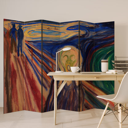 Divisorio decorativo per ambienti a 6 pannelli THE SCREAM