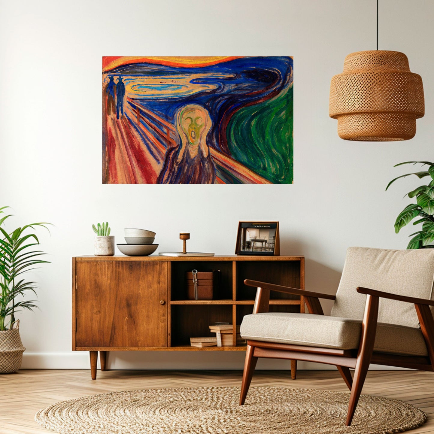 Poster orizzontale staccabile e attaccabile THE SCREAM