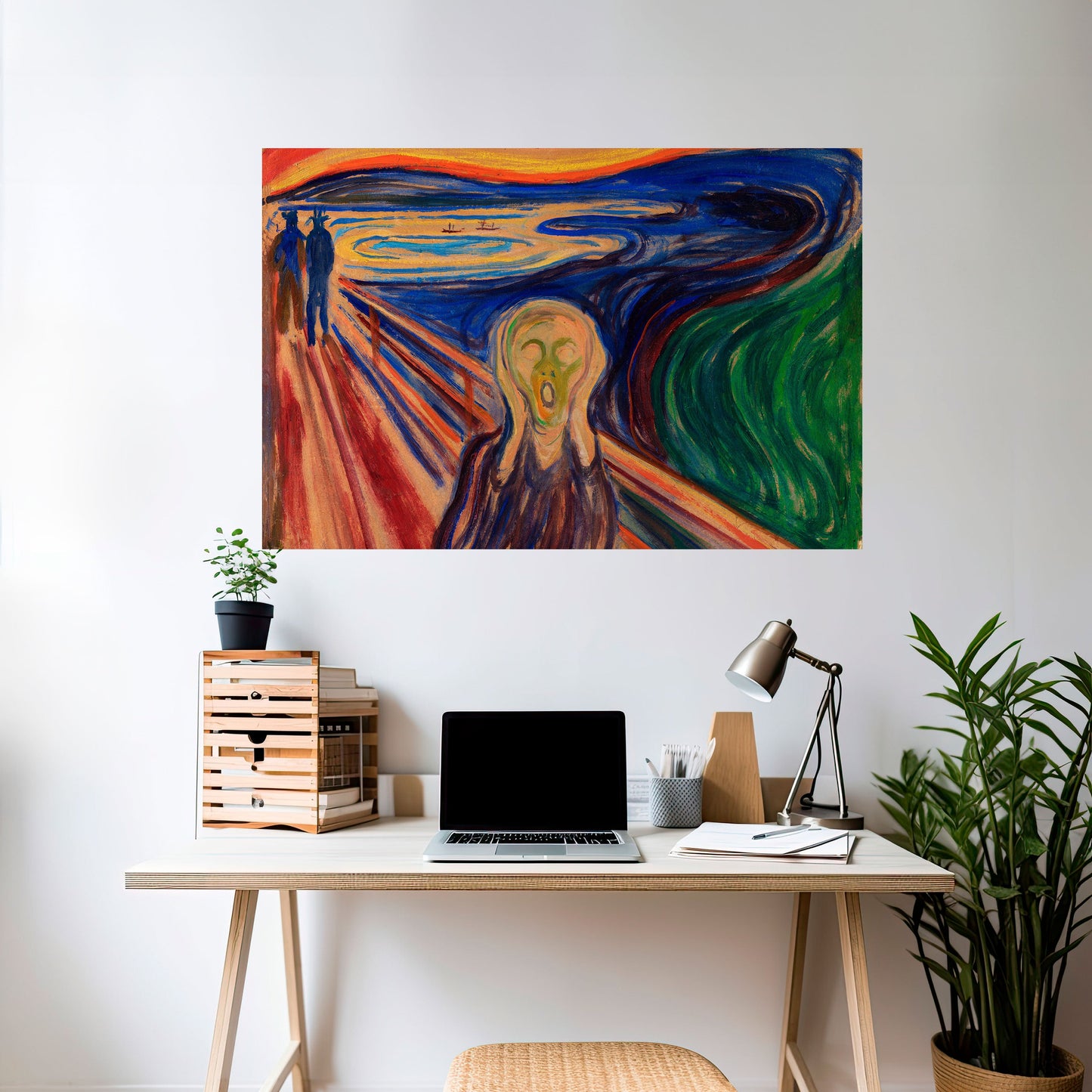 Poster orizzontale staccabile e attaccabile THE SCREAM
