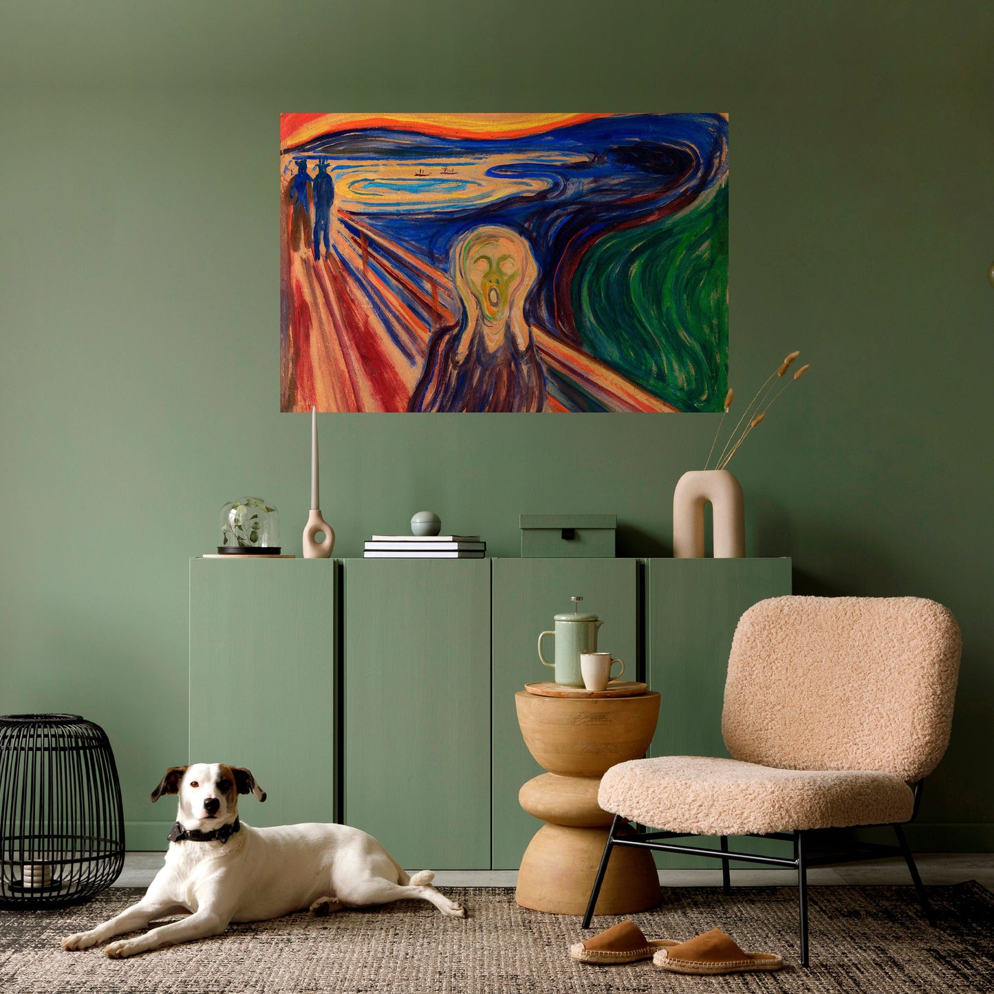 Poster orizzontale staccabile e attaccabile THE SCREAM