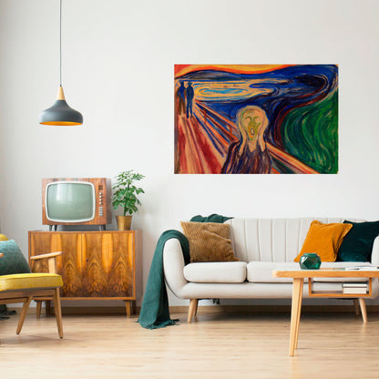 Poster orizzontale staccabile e attaccabile THE SCREAM