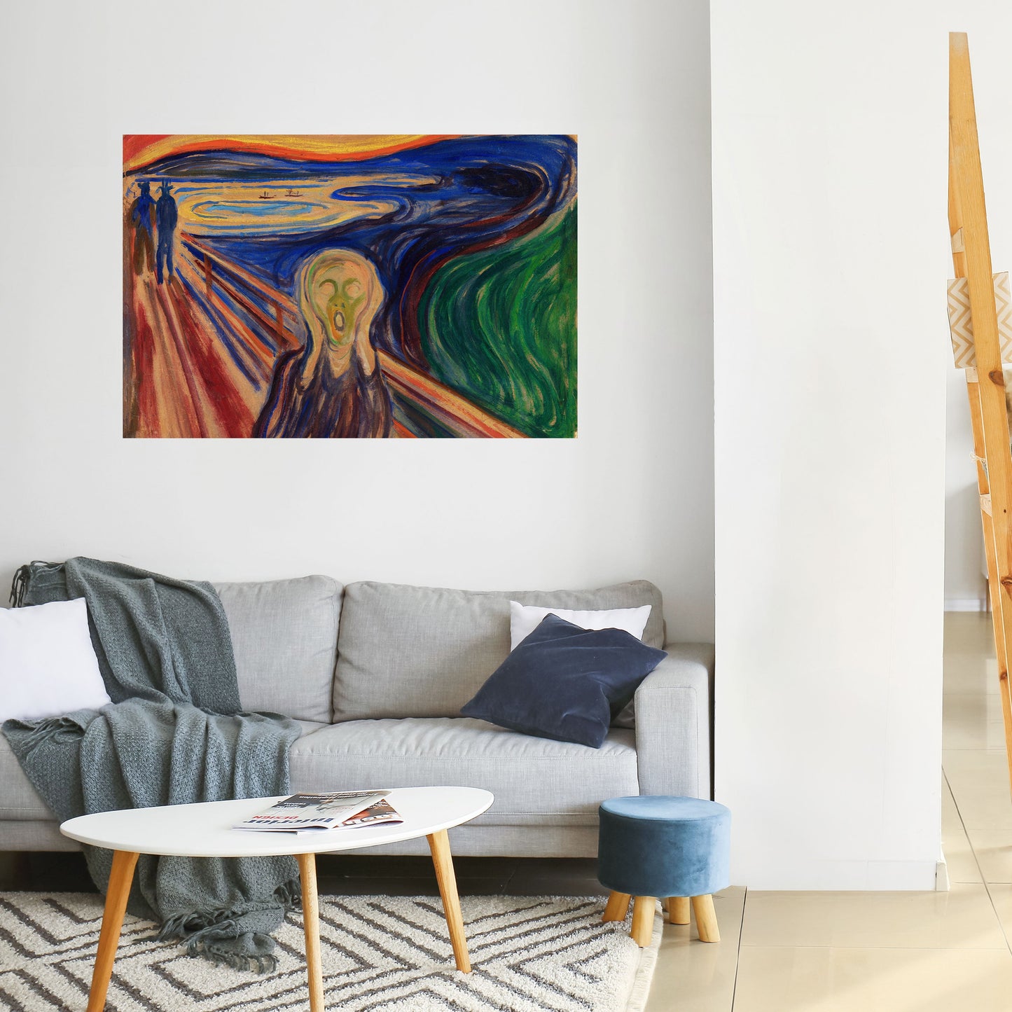 Poster orizzontale staccabile e attaccabile THE SCREAM