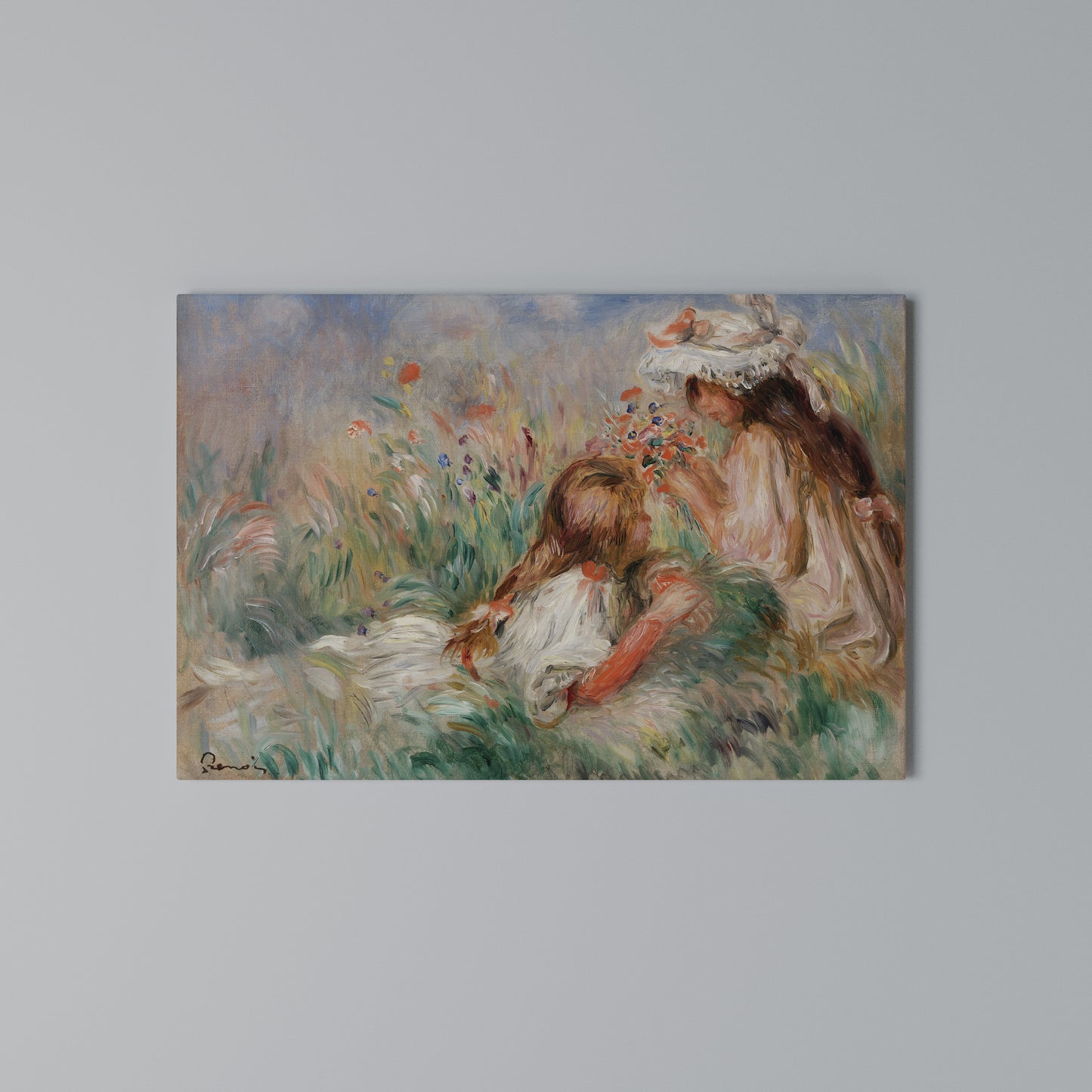 GIRLS IN THE GRASS Stampa su tela orizzontale