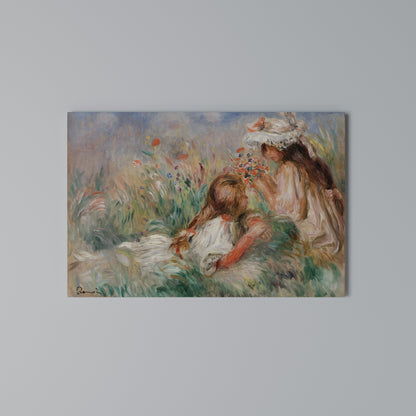 GIRLS IN THE GRASS Stampa su tela orizzontale