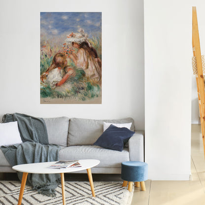 RAGAZZE NELL'ERBA Poster verticale staccabile e attaccabile