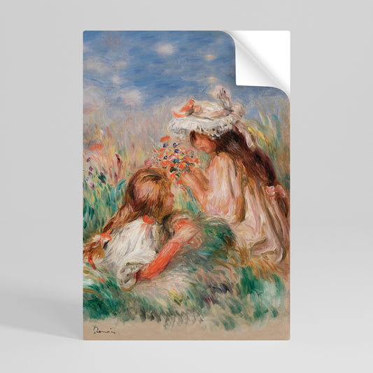 RAGAZZE NELL'ERBA Poster verticale staccabile e attaccabile