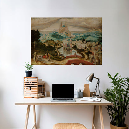 Poster orizzontale staccabile e attaccabile "Sogni di paesaggi incantati"