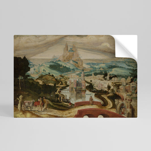 Poster orizzontale staccabile e attaccabile "Sogni di paesaggi incantati"