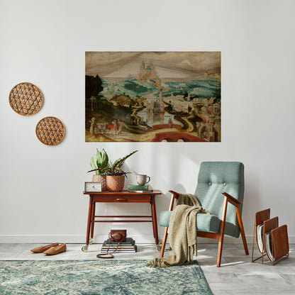 Poster orizzontale staccabile e attaccabile "Sogni di paesaggi incantati"