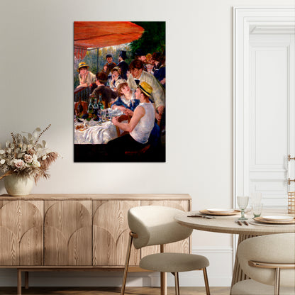 LUNCHEON OF THE BOATING PARTY Vertical Canvas Print