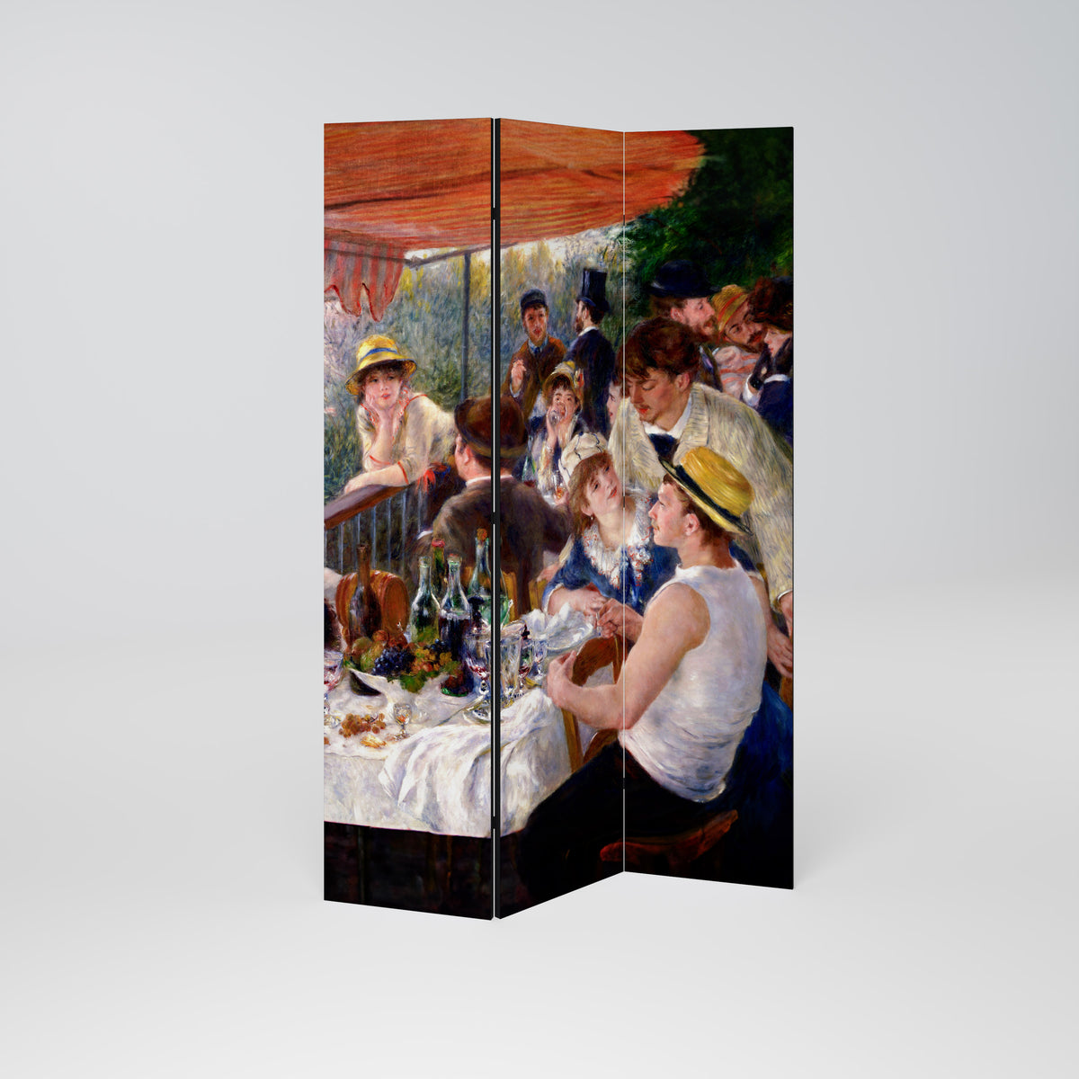 LUNCHEON OF THE BOATING PARTY Decorative 3-Panel Room Divider