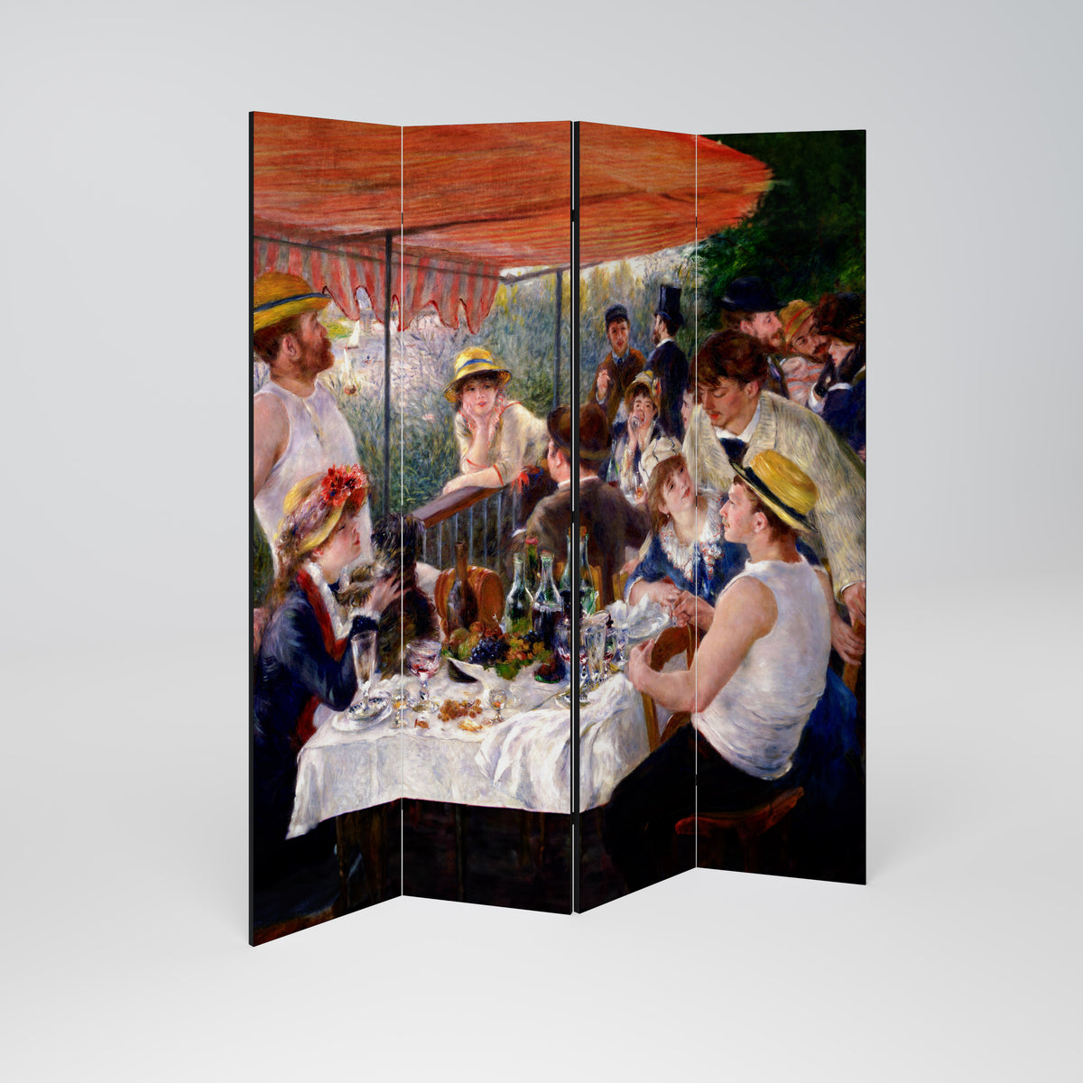 LUNCHEON OF THE BOATING PARTY Decorative 4-Panel Room Divider