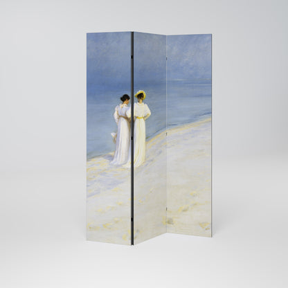 SUMMER EVENING ON SKAGEN'S BEACH Decorative 3-Panel Room Divider