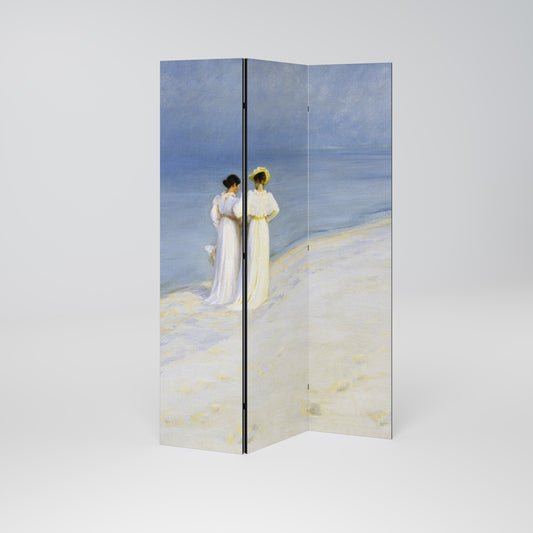 SERA D'ESTATE SULLA SPIAGGIA DI SKAGEN Divisorio decorativo a 3 pannelli