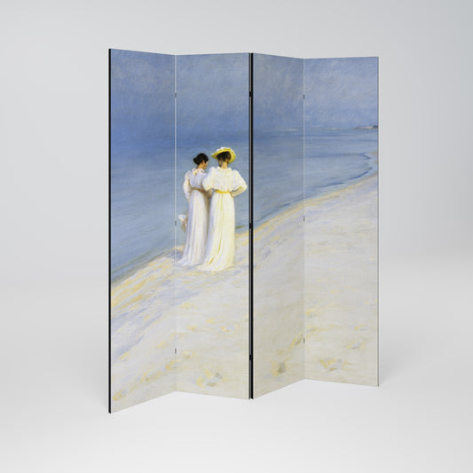 SERA D'ESTATE SULLA SPIAGGIA DI SKAGEN Divisorio decorativo a 4 pannelli