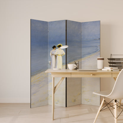 SERA D'ESTATE SULLA SPIAGGIA DI SKAGEN Divisorio decorativo a 4 pannelli
