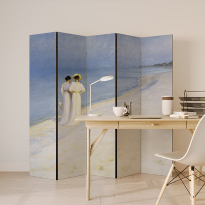 SERA D'ESTATE SULLA SPIAGGIA DI SKAGEN Divisorio decorativo a 5 pannelli