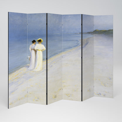 SERA D'ESTATE SULLA SPIAGGIA DI SKAGEN Divisorio decorativo a 6 pannelli