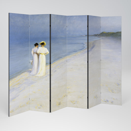 SERA D'ESTATE SULLA SPIAGGIA DI SKAGEN Divisorio decorativo a 6 pannelli