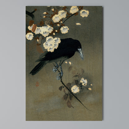 PETALS AND CROWS Stampa su Tela Verticale
