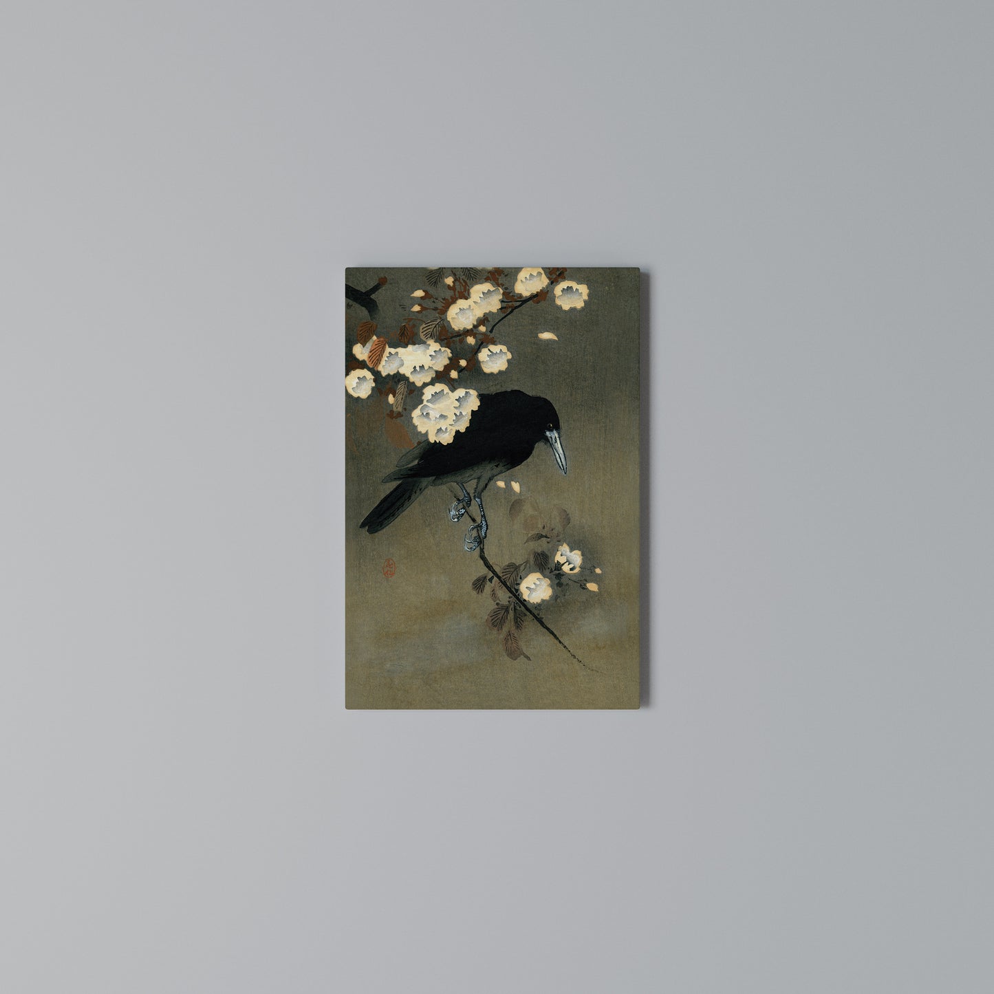 PETALS AND CROWS Stampa su Tela Verticale