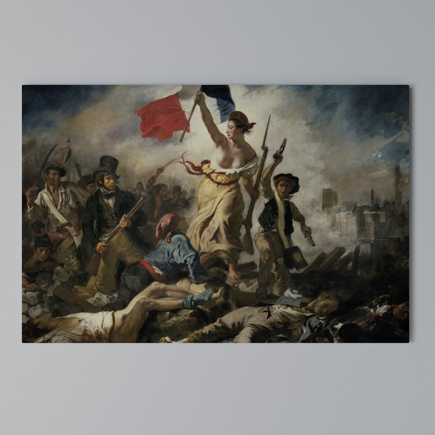 LIBERTY LEADING THE PEOPLE Stampa su tela orizzontale