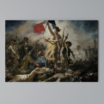LIBERTY LEADING THE PEOPLE Stampa su tela orizzontale