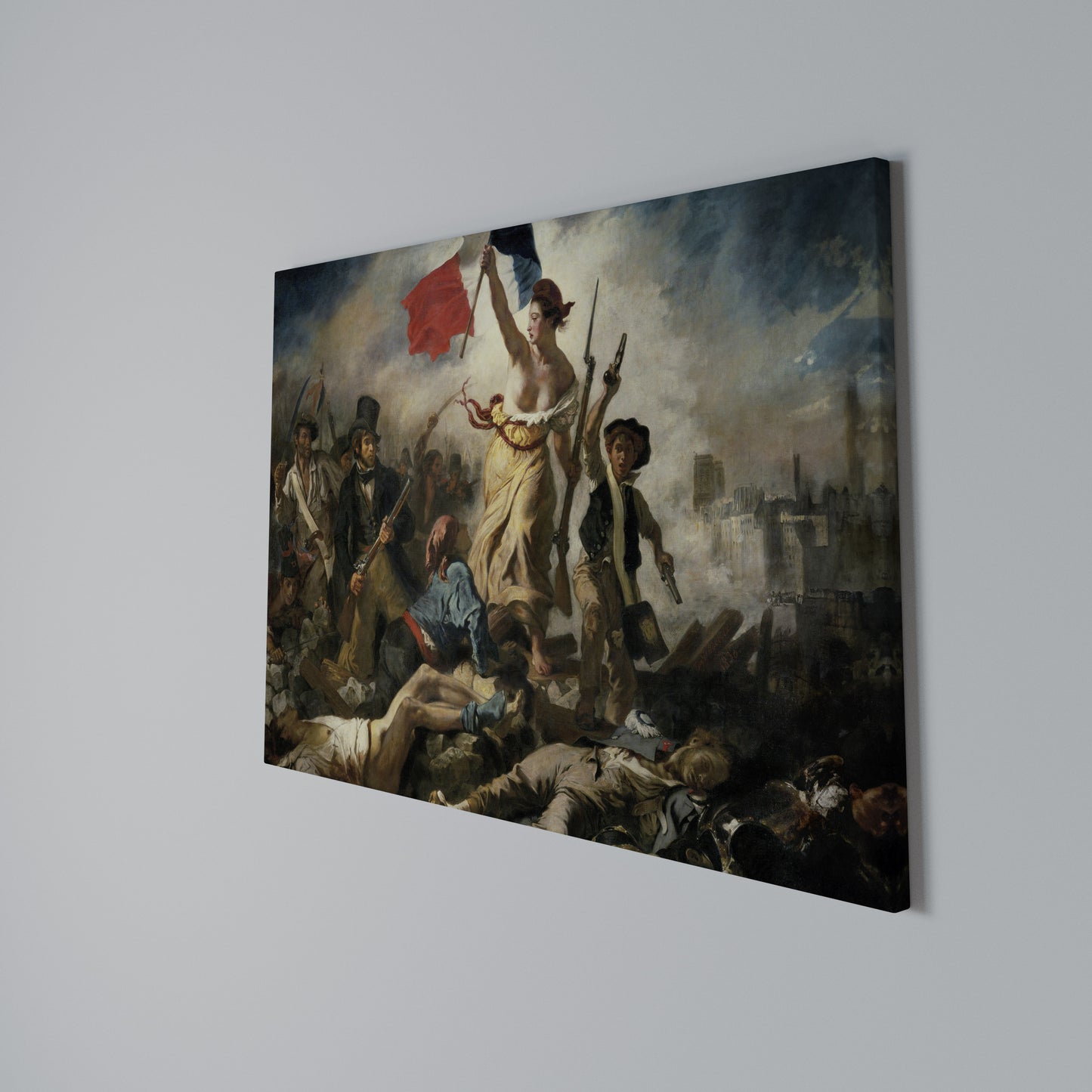 LIBERTY LEADING THE PEOPLE Stampa su tela orizzontale