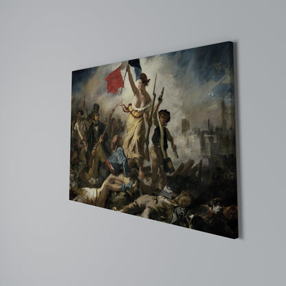 LIBERTY LEADING THE PEOPLE Stampa su tela orizzontale
