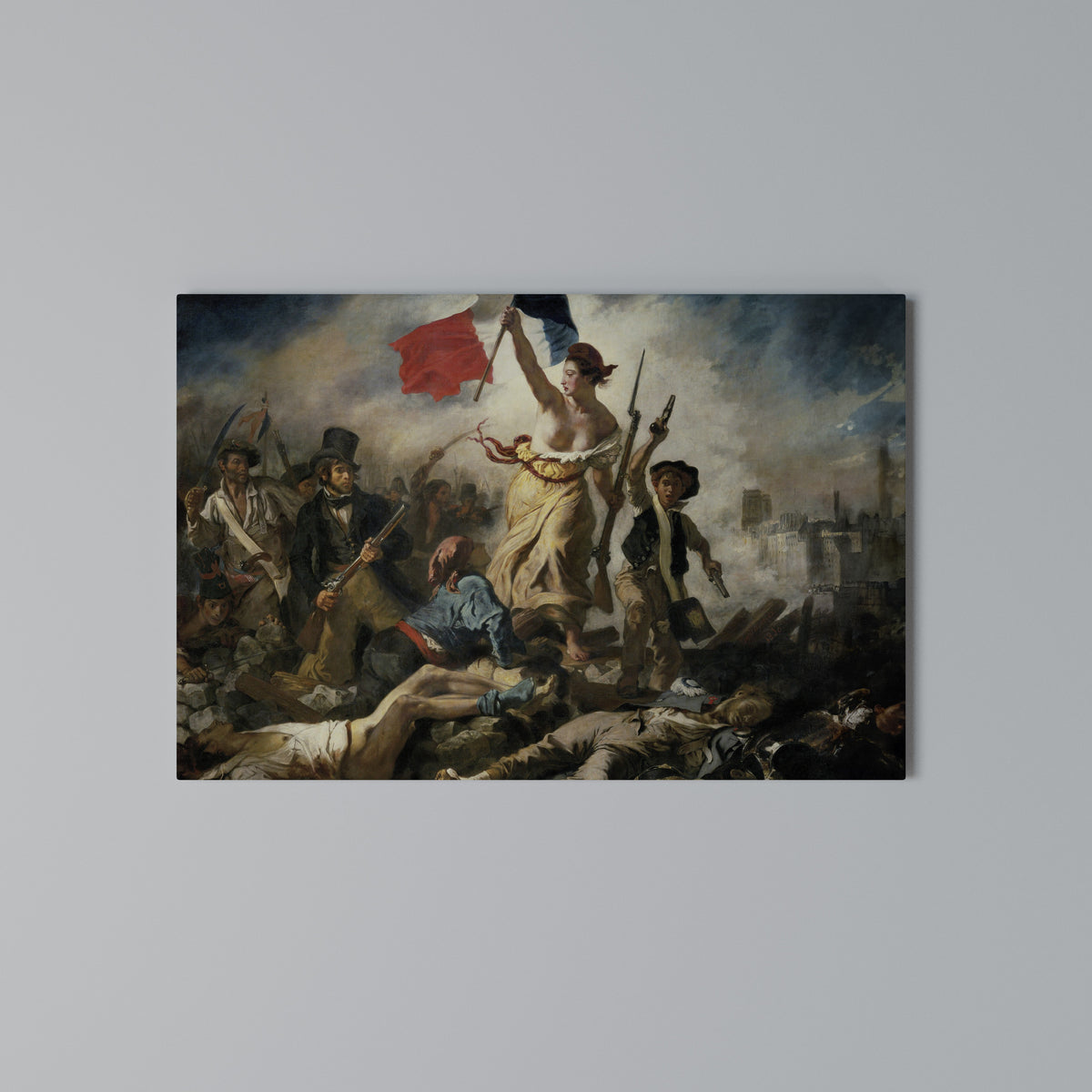 LIBERTY LEADING THE PEOPLE Stampa su tela orizzontale