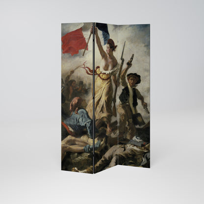 LIBERTY LEADING THE PEOPLE - Divisorio decorativo per ambienti a 3 pannelli