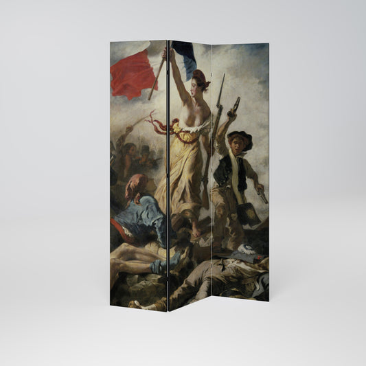 LIBERTY LEADING THE PEOPLE - Divisorio decorativo per ambienti a 3 pannelli